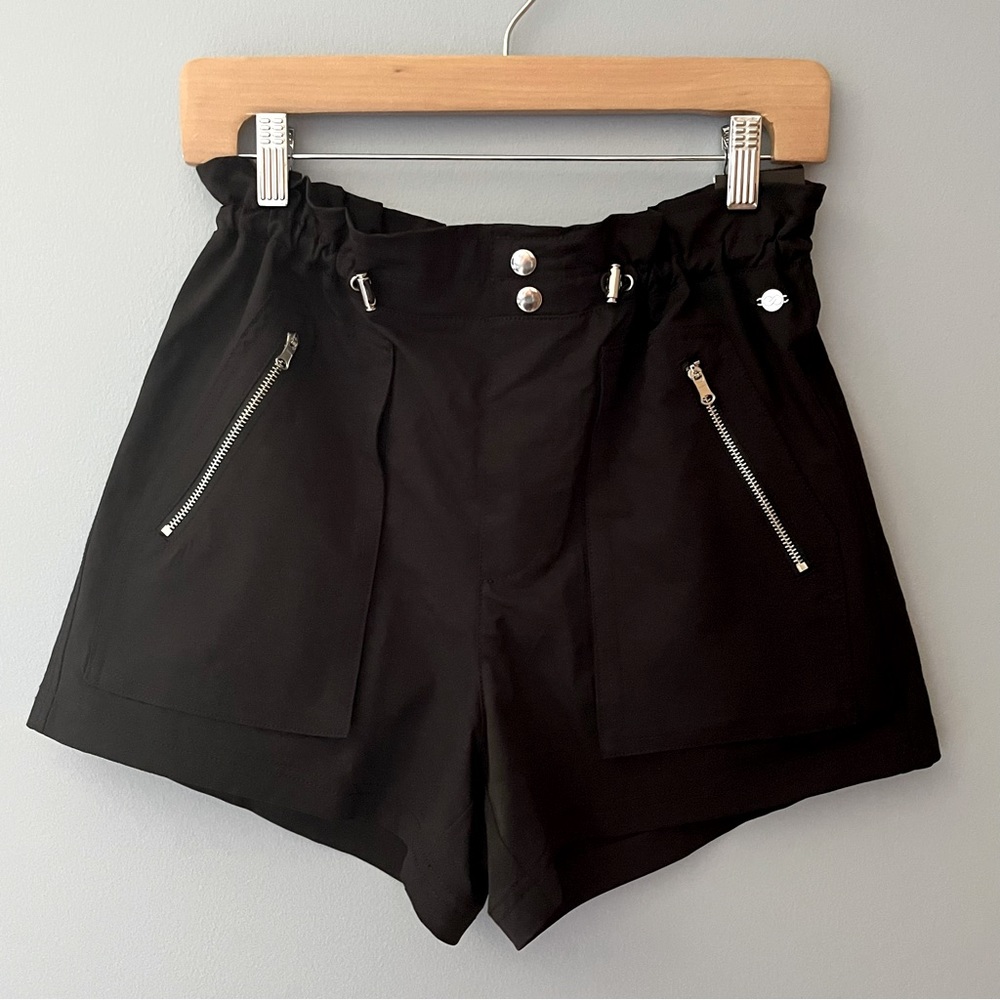 CALIA Woven Paperbag Shorts - Black